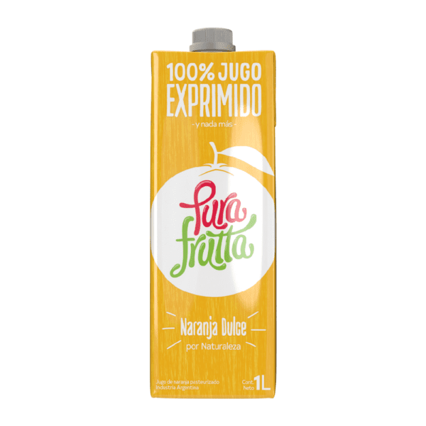 Jugo 100% Exprimido Pura Fruta Sabor Naranja X 1 L Sin T.A.C.C