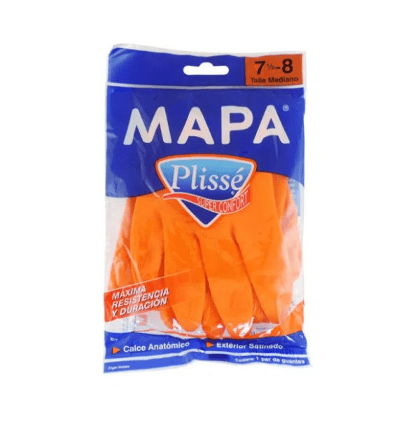 Guantes Mapa Plissè Satinado Talle M