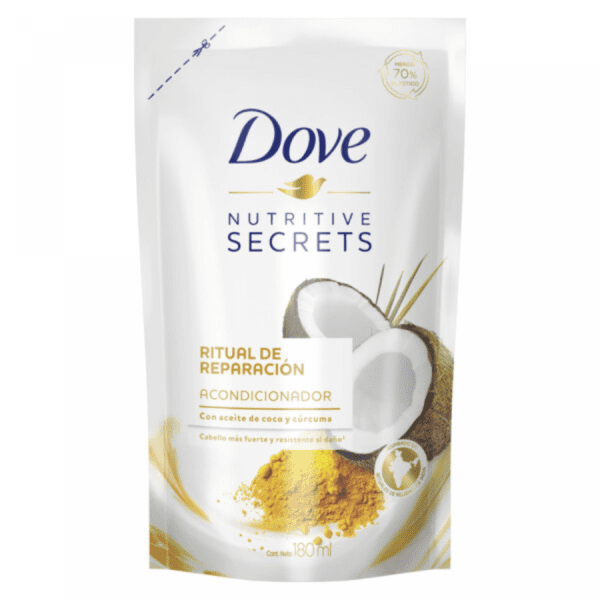Acondicionador Dove Ritual De Reparacion Con Aceite De Coco X 180 Ml