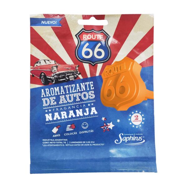 Aromatizante Para Auto Route 66 Naranja 2 3.5 Gr