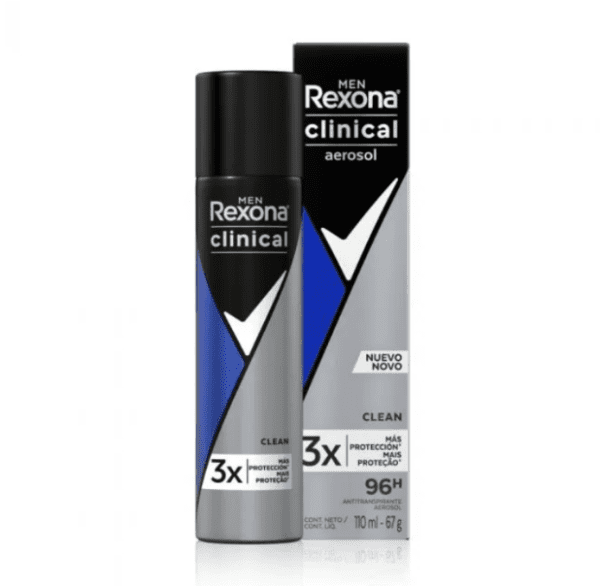 Desodorante Rexona Clinical Clean 3X 96H X110Ml