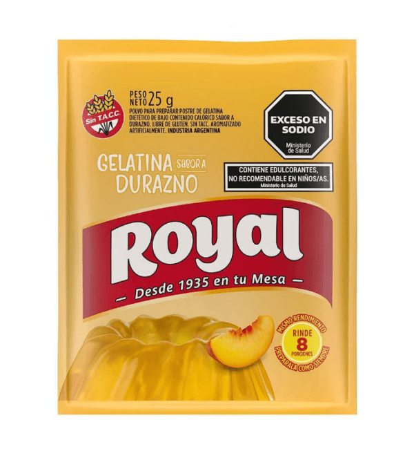 Gelatina Royal Sabor Durazno X25G