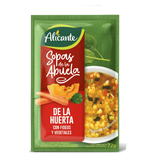 Sopa De La Huerta Con Fideos Y Vegetales Alicante X72 G