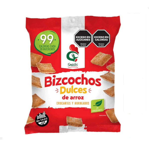 Bizcochos Dulces De Arroz Gallo Crocantes Y Horneados X 100 G