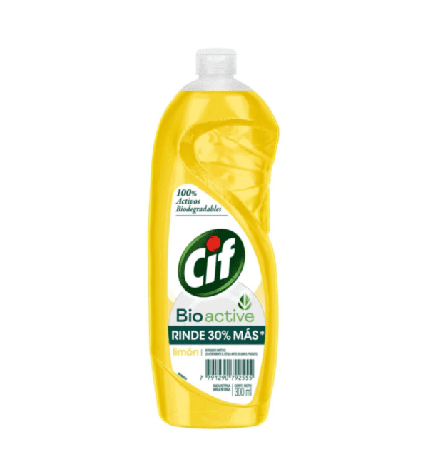 Detergente Cif Bioactive Desengrasante De Limon X 300 Ml
