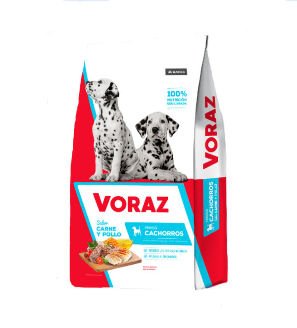 Alimento Voraz Para Perro Cachorro Sabor Carne Y Pollo X 1.5 Kg