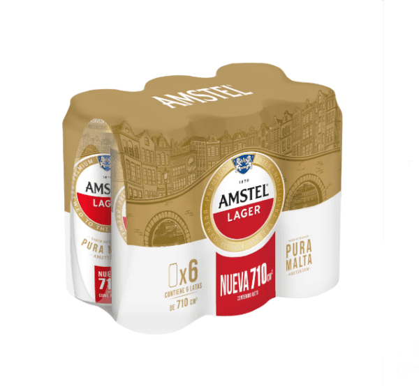 Cerveza Amstel Lager Pura Malta 6 X 710 Cm