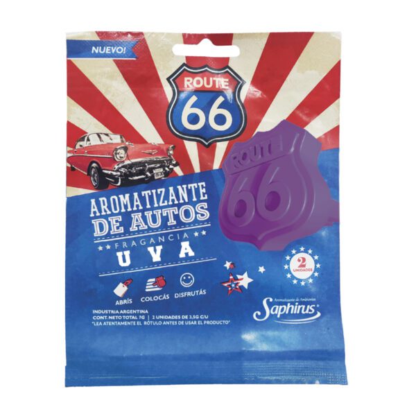 Aromatizante De Autos Fragancia Uva Route 66