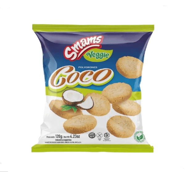 Polvorones Smams Veggie Sabor Coco X 120 Gr