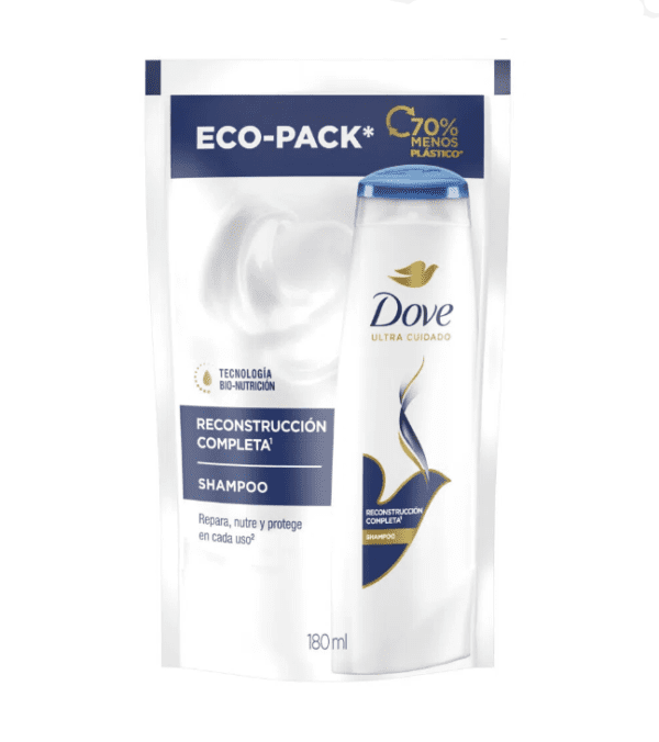 Shampoo Dove Resconstruccion Completa Eco Pack X 180 Ml