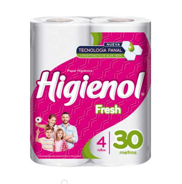 Papel Higienico Higienol Fresh Aloe Vera 4 X 30 Metros