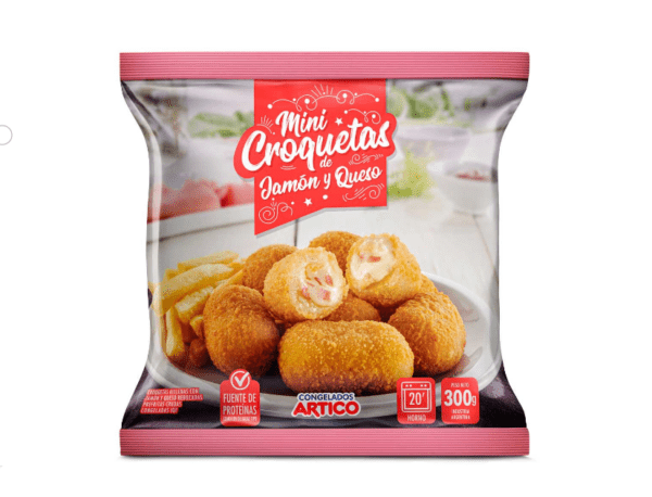 Mini Croquetas Artico De Jamon Y Queso X 300 Gr