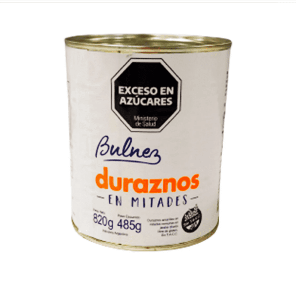 Duraznos Bulnes En Mitades X 485 Gr Sin Tacc