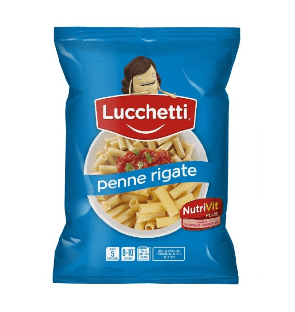 Fideos Lucchetti Penne Rigate Numº 45 X 500 Gr