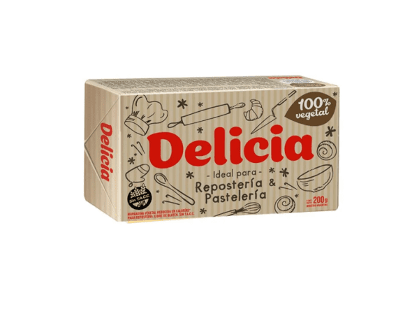 Margarina Delicia 100% Vegetal X 200 Gr Sin Tacc