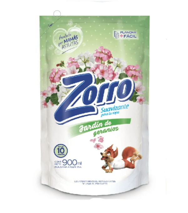 Suavizante Zorro Jardin De Geranios X 900 Ml