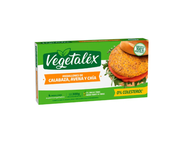 Medallones Vegetalex De Calabaza,Avena Y Chia X 4