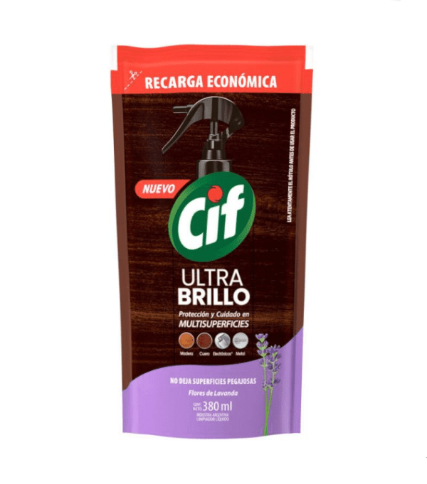 Cif Ultra Brillo Flores De Lavanda Doy Pack X 380 Ml