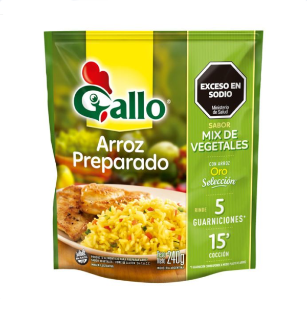 Arroz Gallo Preparado Mix De Vegetales X 240 Gr Sin Tacc