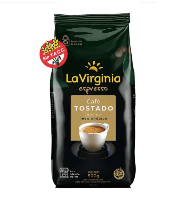 Cafe Tostado La Virginia 100% Arabica X 500 Gr Sin Tacc