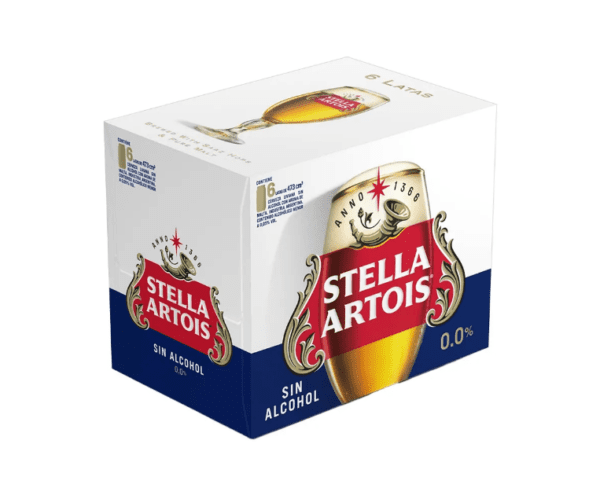 Cerveza Stella Artois 0.0% Pack X 6