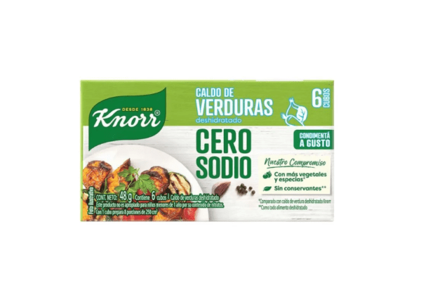 Caldo De Verduras Knorr Cero Sodio X 6 Cubos