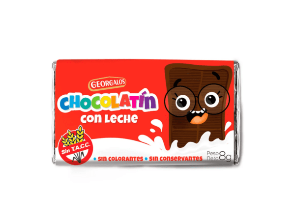 Chocolatin Con Leche Georgalos X 8 Gr Sin Tacc