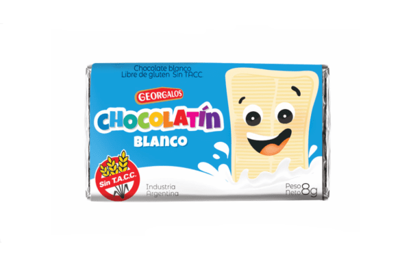 Chocolatin Blanco Georgalos X 8 Gr Sin Tacc