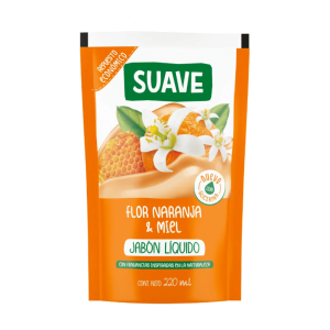 Jabon Liquido Suave Flor Naranja Y Miel X 220 Ml