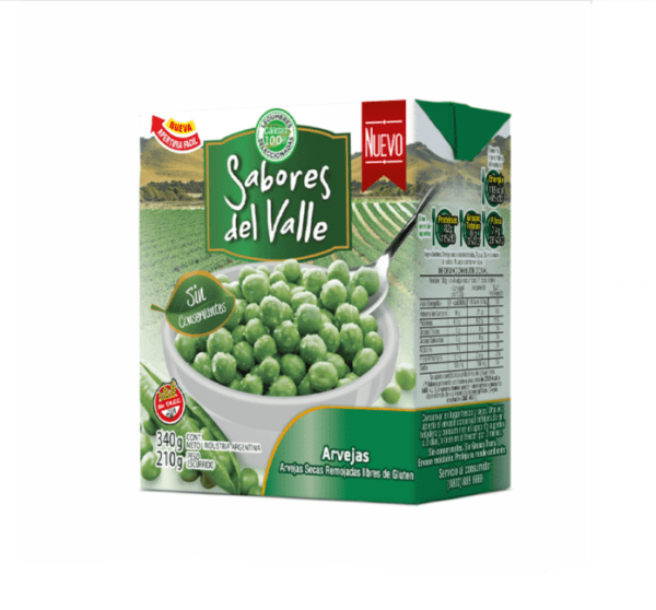 Arvejas Sabores Del Valle X 340 Gr Sin Tacc