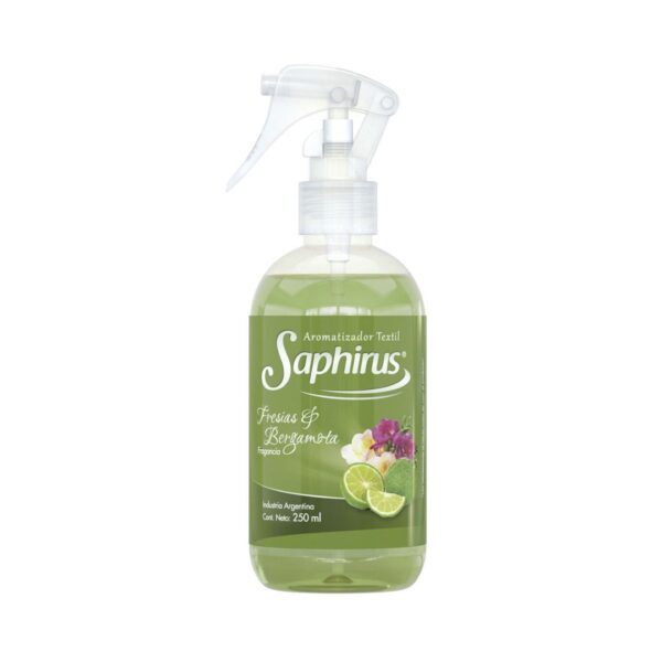 Aromatizante Textil Saphirus Fresias Y Bergamota X 250 Ml