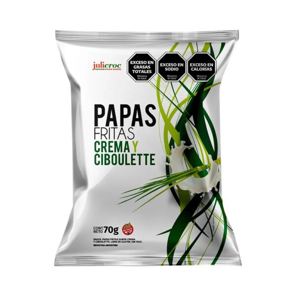 Papas Fritas Julicroc Crema Y Ciboulette X 70 Gr Sin Tacc