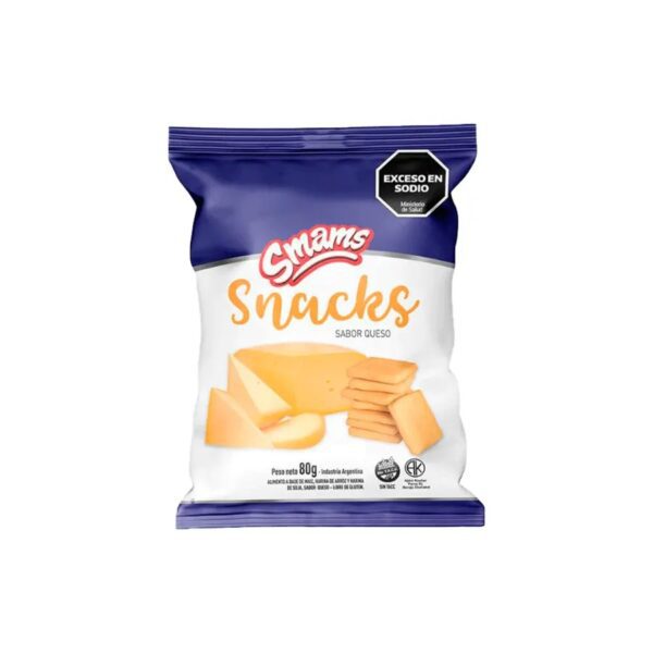 Snacks Smams Sabor Queso X 80 Gr Sin Tacc