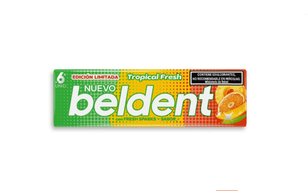 Chicles Beldent Tropical Fresh X 10 Gr