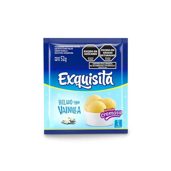 Helado Exquisita Sabor Vainilla X 52 Gr