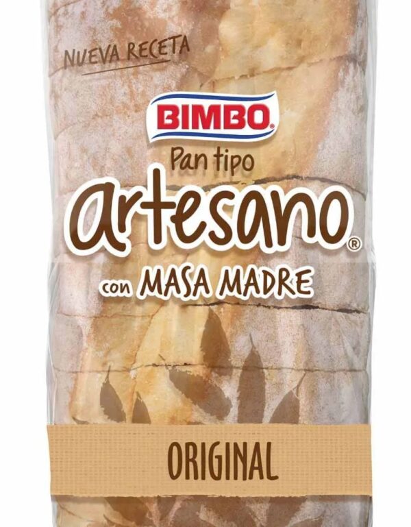 Pan Bimbo Tipo Artesano Con Masa Madre X 500 Gr