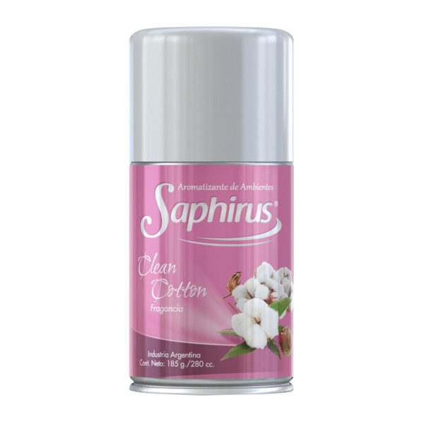 Aromatizante Aerosol Saphirus Clean Cotton X 185 Gr