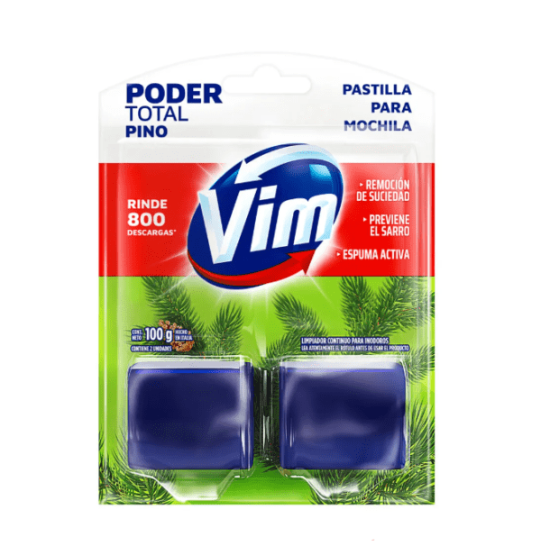 Pastilla Para Mochila Vim Poder Total Pino X 100 Gr