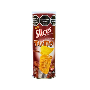 Papas Slice Tubo Sabor Barbacoa X 140 Gr Sin Tacc