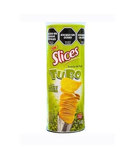 Papas Slice Tubo Sabor Crema Y Cebolla X 140 Gr Sin Tacc