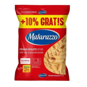 Fideos Matarazzo Penne Rigate X 500 Gr + 50 Gr