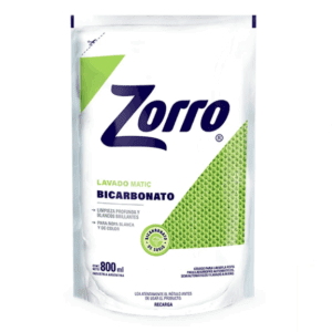 Jabon Liquido Zorro Matic Con Bicarbonato X 800 Ml
