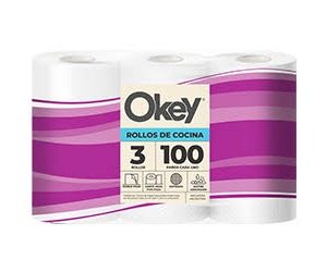 Rollo De Cocina Okey 3 X 100 Paños