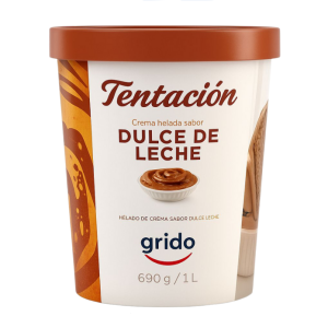 Helado Tentacion Sabor Dulce De Leche X 690 Gr
