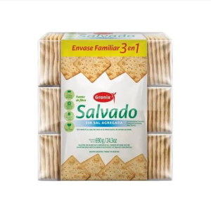 Galletitas Granix Salvado Sin Sal X 690 Gr
