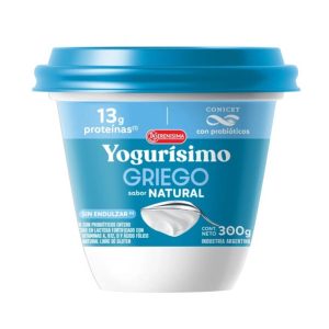 Yogurisimo Natural Griego Endulzado X 300 Gr Sin Tacc
