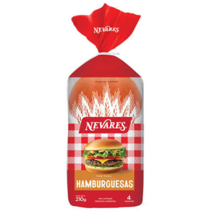 Pan De Hamburguesa Nevares X 210 Gr