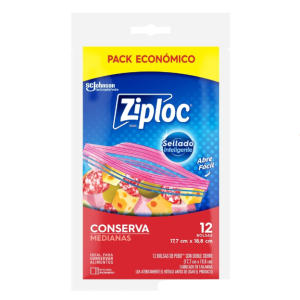 Bolsas Ziploc Medianas X 12 Unidades