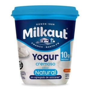 Yogur Cremoso Natural Milkaut X 300 Gr Sin Tacc