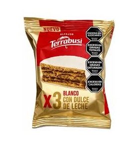 Alfajor Terrabusi Blanco Con Dulce De Leche X 70 Gr